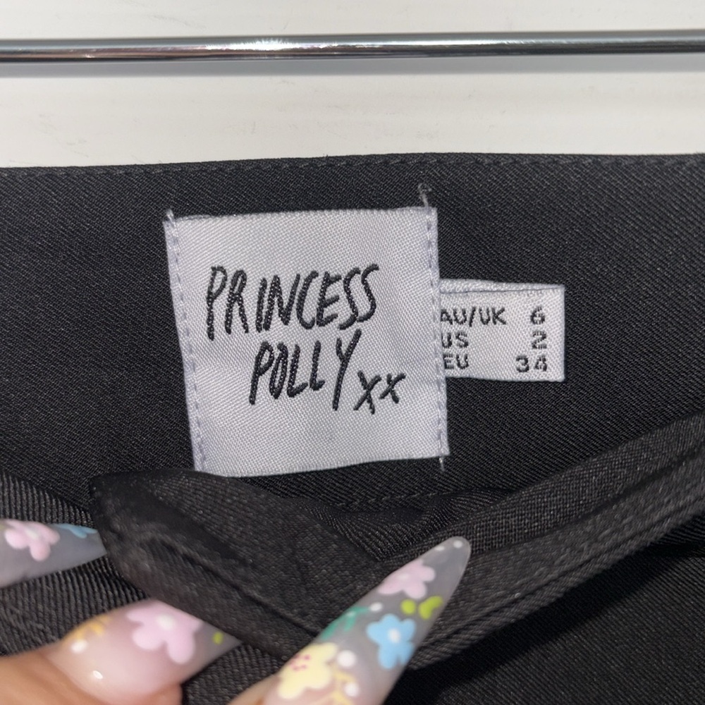 Princess Polly Kaitlyn Set Black Shorts Size 2 - Picture 4 of 5